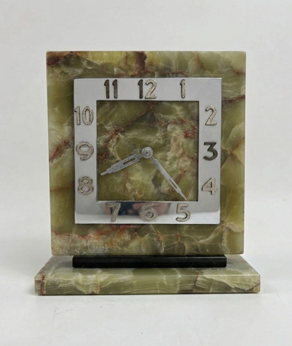 Art deco tischuhr onyx marmor - art,