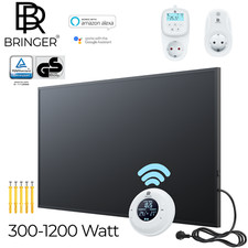 Infrarotheizung Elektroheizung Wandheizung schwarz mit Thermostat Bringer