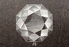 Alte Lithographie, Diamanten, ca. 1930, Orlow, Polarstern, Kohinoor, Florentiner