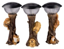 1x Solarlampe  Tier  Garten Terrassen Deko Teichdeko Solarleuchte Katze Hund
