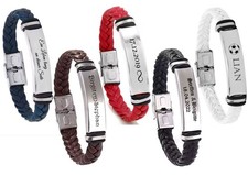 ID Leder Armband mit