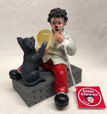 Gilde Clown 35223 Samtpfote 12cm OVP neu Kantenhocker mit Katze mit Mauer