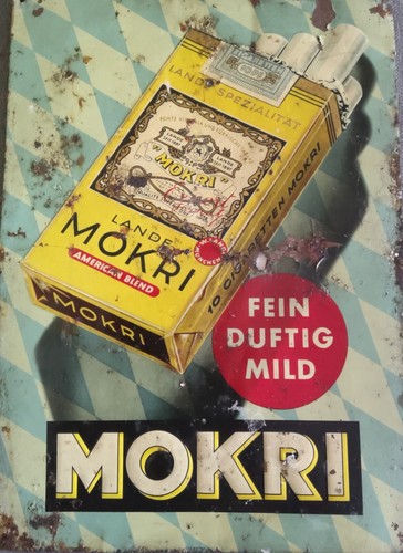 Blech reklame zigaretten - blech,