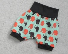 Kinder kurze Hose Gr. 68 - 74 Retro Elefanten ♥ Handmade ♥ Sommer Shorts