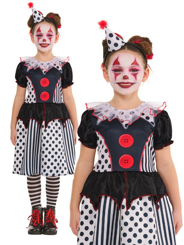 Monochrom clown kleid - monochrom,