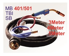 Schweißbrenner MB 501  Wassergekühlt 550A Schlauchpaket 3 - 4 - 5m MIG MAG