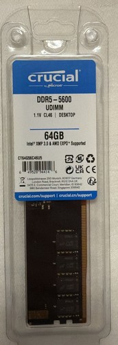 Crucial 64gb ddr5 5600 ram - 64gb, –