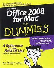 Office 2008 for Mac For Dummies, LeVitus, Bob, Used; Good Book