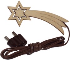 Mini-Holz-Komet 4,5cm LED-beleuchtet 3,5V/4,5V Krippenbeleuchtung NEFF 8052