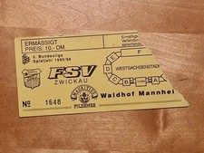 Sammlerticket FSV ZWICKAU SV