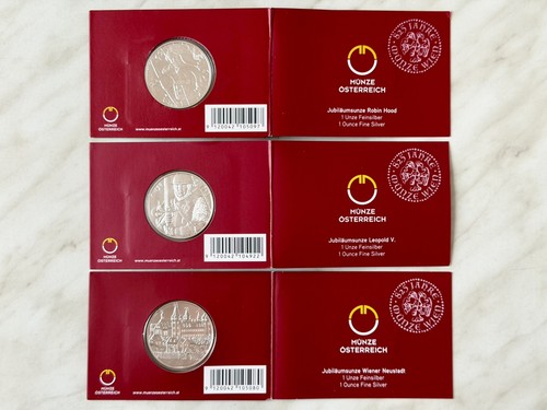 Unze oz silber - 3x,