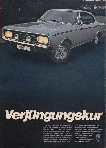 Opel rekord sprint - sprint, reklame