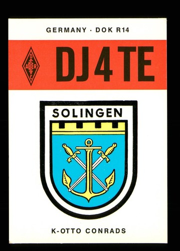 Qsl karte radio - radio, deutschland