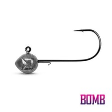 5x Jigkopf mit Widerhaken | BOMB! Mustad Haken für Gummiköder | Jighead Jig Kopf