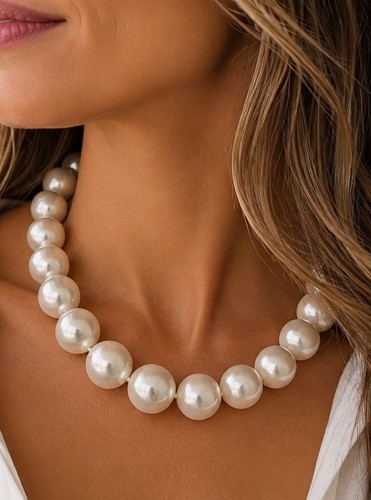 Perlenkette damen weiß - damen,