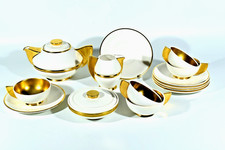 Robj Paris ART DECO Steingut Tee- Kaffee Service ° Design Lucien Willemetz (Z