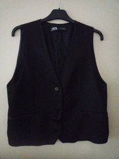 Elegante Weste Anzug Smoking schwarz Zara Gr. L