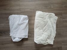 Set: 2 x Bettlaken Bettbezug Babybett weiss creme Auslaufschutz