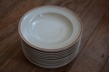 Rosenthal Winifred Elfenbein mit breitem Goldrand 14 Suppenteller 30er Jahre