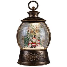 Große LED Schneelaterne 24cm