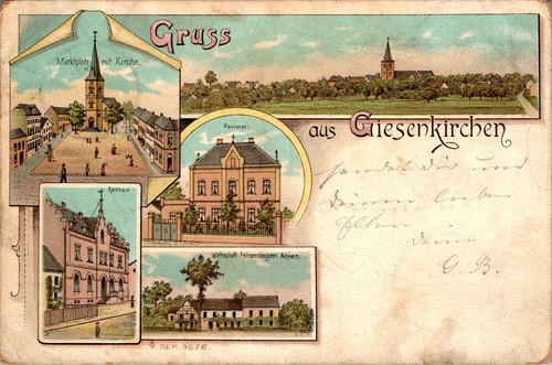 Litho gruss aus giesenkirchen - gruss,