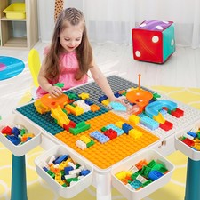 Kindermöbel Kindersitzgruppe Set 6 in 1 Aktivitätstisch mit 2 Stühle Kleinkind