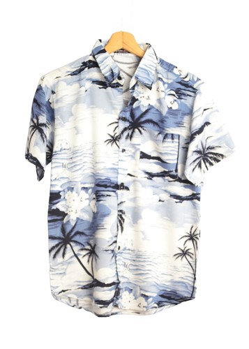 Blaues hawaiihemd strand und - strand-,