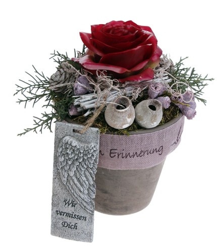 Grabschmuck tontopf mit - grabschmuck,