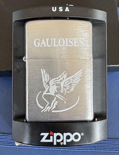 Zippo gauloises silver lighter - gauloises,