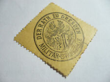 Siegelmarke - Der Rath zu Dresden Militär-Stammrolle