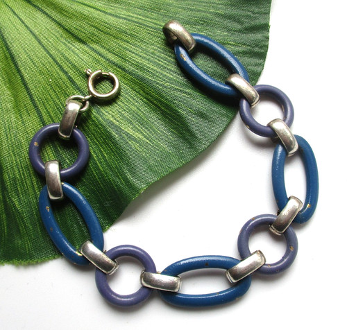 Antik-Chrom-Armband-Emaille-Li