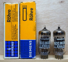 Pair: SIEMENS ECC803S E83CC | über 100 % ✅ same codes balanced Tubes Tube Röhren