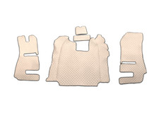 Beige Fußmatten Öko Leder