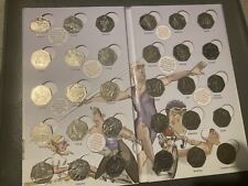 Olympiade London 50p Album, voll, alle Münzen plus komplettes Medaillon, Royal Mint