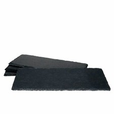4x Schieferplatten 11x30cm Untersetzer Deko-Teller Servier-Platte Naturschiefer