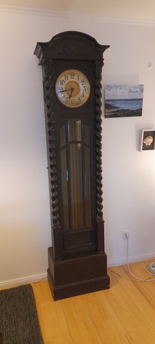 Standuhr antik eiche - standuhr, jh.,