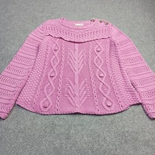 Odd Molly Damen Pullover Größe 2 - M Baumwolle Pointelle Zopfmuster Pullover 673