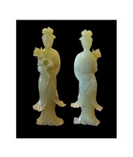2 Stück Jade Figuren - Figur
