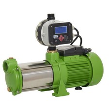 Kreiselpumpe Edelstahl Gartenpumpe mit Druckschalter 1,1 KW 5,5 Bar 8400L/h 