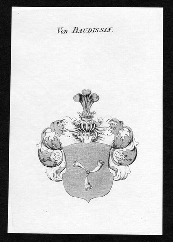 1820 baudissin wappen - baudissin, adel