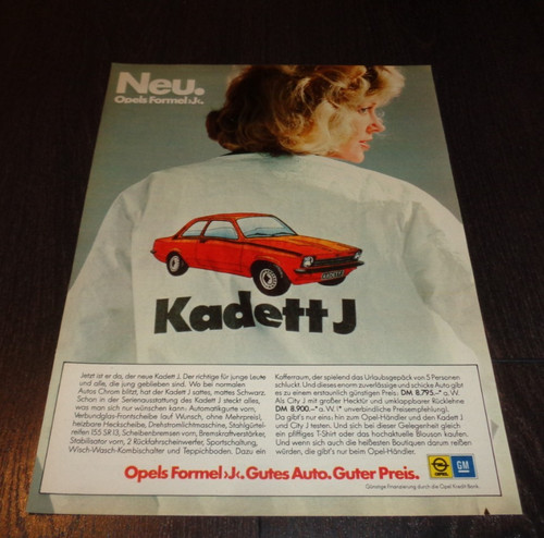 Opel kadett reklame - kadett,