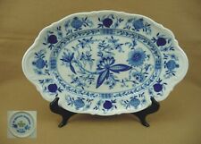 Alt Mitterteich Zwiebelmuster große Porzellan Servierplatte 35,5 cm - neuwertig