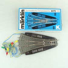 Märklin No 2270 Dreiwegweiche elektr. Vollprofil in OVP