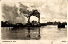 Ak Germersheim am Rhein, Flussdampfer, Rheinschifffahrt - 11466532