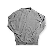 Volcom Cardigan Hellblau Grau L Baumwolle | Gebrauchter Zustand