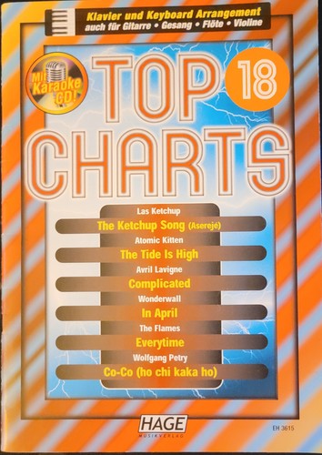 Top charts inkl karaoke cd - charts, karaoke-cd