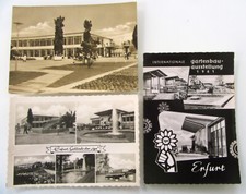 ERFURT Gartenbau-Ausstellung IGA Postkarten Lot 3 x DDR Ansichtskarte 1961/1975