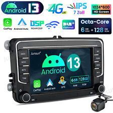 CarPlay Android 13 Autoradio Für VW Caddy Amarok Crafter T6 Polo Skoda Navi KAM+