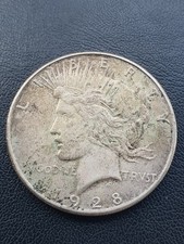 USA 1 Dollar 1928 S Peace Dollar Original 26,73 Gramm 38 mm Silber 2