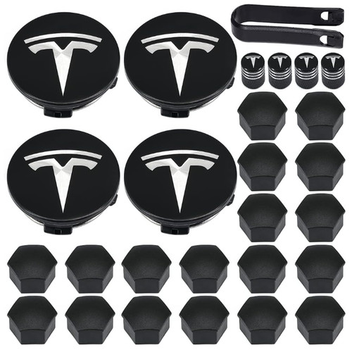 Tesla radkappen set silber - radkappen,
